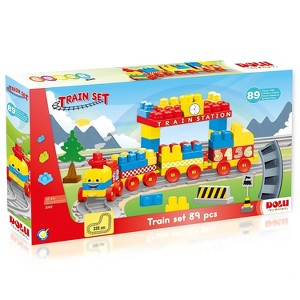 Dolu: Train Set - 89 Pcs - Blocks Assembly Station & Tracks, Ages 18mo+ - 1 of 4