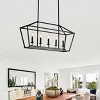 BAOURE 5 Light Black Farmhouse Kitchen Island Lighting Industrial Linear Chandelier for Dining Room - 3 of 4