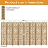 MAYEERTY 127¡Á67 in Wood Room Divider Folding Privacy Screen Freestanding Partition for Indoor, 8-Panels, Brown - 4 of 4