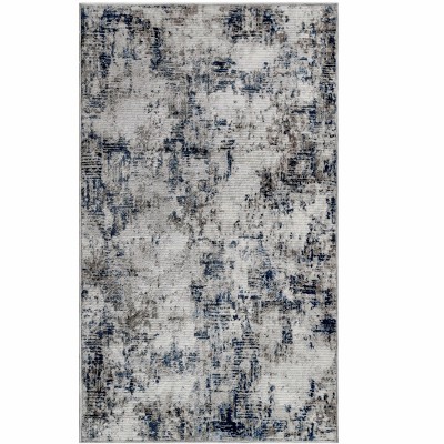 Distressed Abstract Eclectic Modern Indoor Runner or Area Rug by Blue Nile Mills