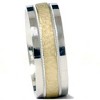Pompeii3 Mens 950 Platinum & 18K Gold Hammered Wedding Band Ring - 2 of 4
