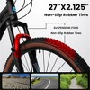 VASIP 27 inch wheel mountain bike, 21-speed disc brake trigger transmission, aluminum frame unisex mountain bike, Black+Blue - 4 of 4