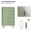 coucheta 5 Drawer Dresser,Wood Dresser for Bedroom,47.9" Tall Dressers Chest of Drawers, with Metal Handle for Closet, Living Room, Entryway - 3 of 4