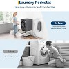27" Wide Washer and Dryer Pedestals with Basket Shelf, 16" Hight Laundry Pedestal with Adjustable Anti-Vibration Pads,Drain Pan Hose,1000 lbs Capacity - 4 of 4