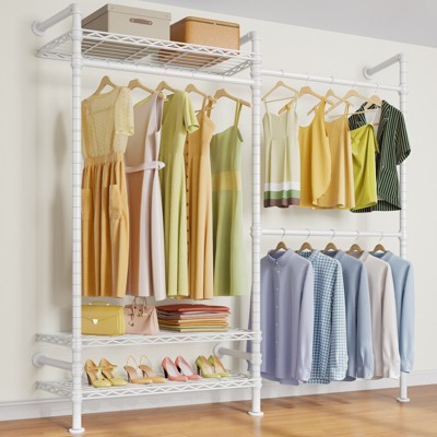 Timate F3 Garment Rack Industrial Pipe Wall Mounted Clothing Rack Walk ...