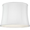 Imperial Shade Set of 2 Drum Lamp Shades White Medium 14" Top x 16" Bottom x 12" High Spider Replacement Harp and Finial Fitting - 3 of 4