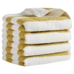 REGALWOVEN Cotton Soft Absorbent Stripe Pattern Bathroom Hand Towel 14" x 30" - 1 of 4