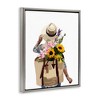 Stupell Industries Woman Carrying Floral Backpack, 17" x 21" - 3 of 4