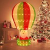 Costway 4.5 FT Christmas Santa Claus with Hot Air Balloon Pop-up Pre-Lit Xmas Decoration - 2 of 4