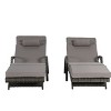 Outdoor Patio Chaise Lounges, Patio Adjustable Recliner up to 150° with Removable Cushions, Armrest Wicker Long Reclining Chaise-Coolbibila - 4 of 4