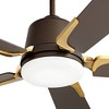 54" Casa Vieja Desteny Modern Indoor Ceiling Fan with Dimmable LED Light Remote Bronze Soft Brass Opal Glass for Living Room Kitchen House Bedroom - 3 of 4