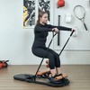 Soozier Foldable Sissy Squat Machine, Multipurpose Hip Thrust Machine with Push Up Stand, Black - 3 of 4