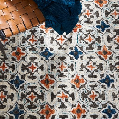 Aspen Blue and Taupe Handmade Wool Area Rug