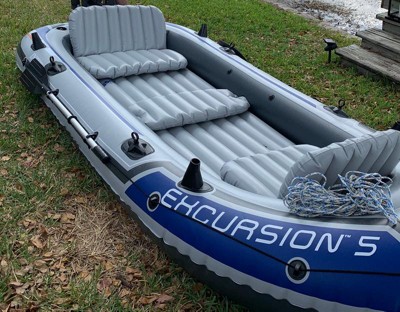  Intex Excursion 5 Person Boat Set : Open Water Inflatable  Rafts : Sports & Outdoors