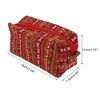 Unique Bargains 1 Pc Christmas Knitting Patterns Drawstring Makeup Bag for Vacation Wool - 2 of 4