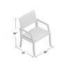 Gulches ISLAND DINING CHAIR for Patio, Outdoor, Garden, Poolside(set of 2) - 4 of 4