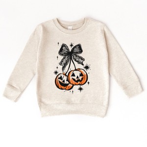 Coquette Pumpkin Cherries - Toddler Graphic Sweatshirt and Youth Graphic Sweatshirt - 1 of 3