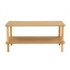 NicBex Modern 39.3" Rectangle Wooden Coffee Table with 2 Tier Open Storage Shelf for Living Room and Office - 3 of 4