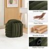 CAVINAS Modern Chenille Upholstered Ottoman Stool,Small Knot Design Ottoman for Living Room,Bedroom - 2 of 4