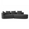 116" Curved Sectional Sofa with Chaise Lounge,High-Density Foam Cushion,Modern 2-Piece Couch for Living Room-Baofuwish - 3 of 4