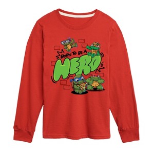 Boys' - Teenage Mutant Ninja Turtles Mutant Mayhem - Born To Be A Hero Long Sleeve Graphic T-Shirt - 1 of 3