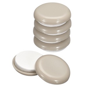 Unique Bargains Plastic Self-adhesive Smooth Round Carpeted Tile Vinyl Furniture Sliding Pad - 1 of 4