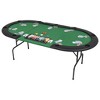 vidaXL Poker Table Green and Black MDF, polyester, artificial leather, steel - 2 of 4