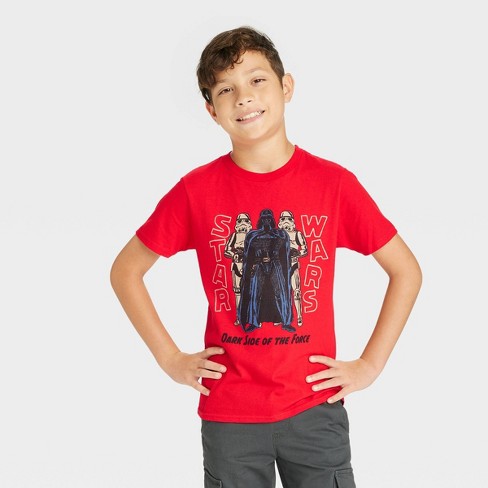 kandidatgrad akavet Selskab Boys' Star Wars Dark Side Short Sleeve Graphic T-shirt - Red : Target