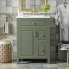 TIRAMISUBEST 24-Inch Small Bathroom Vanity with Ceramic Sink, Storage Cabinet with 2 Drawers and Double Racks on Door - 3 of 4