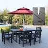 Outdoor Patio Dining Set, 7 Pcs Dining Set with Chairs and Table, Dining Set with Steel Frame, Dining Table with Umbrella Hole-Coolbibila - 2 of 4
