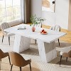Tribesigns Modern Dining Table for 6 People, 63" Faux Marble Rectangular Dinning Table with Wooden Base - 4 of 4