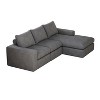 Corduroy L-Shaped Modular Sectional Sofa with Chaise, 4-Piece Cloud Couch with Neck Support Pillows and Deep Cushions for Living Room and Bedroom - 3 of 4