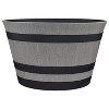 Southern Patio HDR-055457 Resin Whiskey Barrel Indoor Outdoor Garden Planter Pot for Vegetables, Trees, Plants, and Flowers, Gray (3 Pack) - 2 of 4