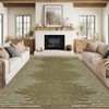 Washable Modern Striped Rug Non Slip Low Pile Rug Soft Geometric Minimalistic Throw Floor Cover Foldable Indoor Carpet for Living Room Bedroom - 2 of 4
