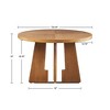 NicBex 44"/ 46"/54" Round Dining Table for 4 Seaters,Kitchen Table with Solid Wood/MDF Tabletop for Kitchen,Gray/White/Walnut - 3 of 4
