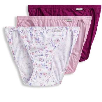 Jockey Womens Elance Bikini 3 Pack Underwear Bikini Briefs 100% Cotton 5  Sweet Orchid/prestigious Stripe/verdigris : Target
