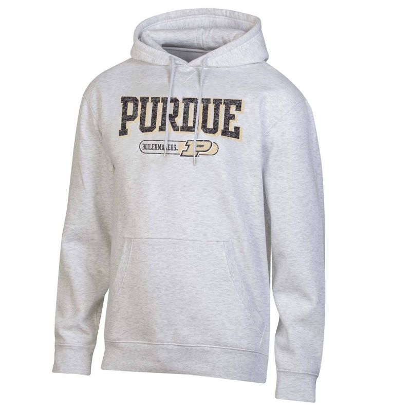 NCAA Purdue Boilermakers Gray Fleece Hooded Sweatshirt, 1 of 4