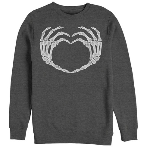 Women's Round Neck Long Sleeve Printed Heart Sweatshirt Top Womens for  Layering (Black, XXL)