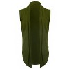 Lars Amadeus Men's Casual Open Front Sleeveless Irregular Hem Cardigan Vest - 2 of 4