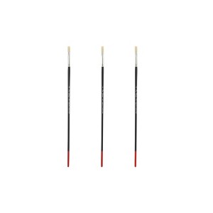 Creative Mark Powercryl Ultimate Acrylic Paint Brushes - Flat Assorted Sets of 3, Artist Paint Brushes, 3 Diameters of Synthetic Hair Filament, Fine - 1 of 4