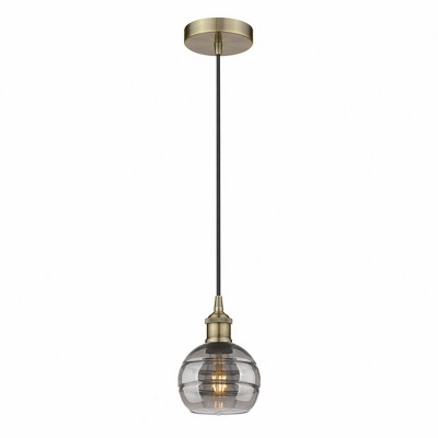 Rochester - 1 Light Cord Hung Mini Pendant In Industrial Style-7.88 Inches Tall and 5.88 Inches Wide