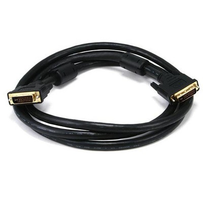 Monoprice DVI-I Cable - 6 Feet - Black | Dual Link Male/Male 28AWG with Ferrite Cores