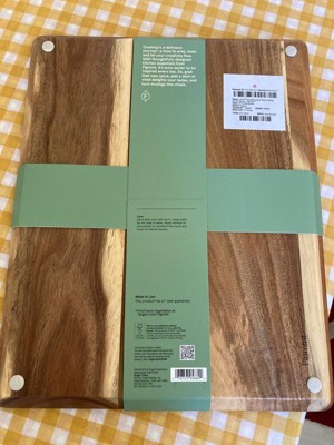 12x15 Nonslip Rubberwood Cutting Board Natural - Figmint