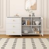 NicBex 55.12 Inch Sideboard Buffet Cabinet Modern Minimalist Storage Cabinet with 3 Drawers & 2 Doors for Kitchen,Living Room - image 4 of 4