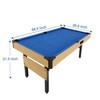Whizmax Foldable Pool Table with Automatic Ball Return, Rustic Brown Finish and Leg Levelers, Billiards Pool Table, Blue - 2 of 4