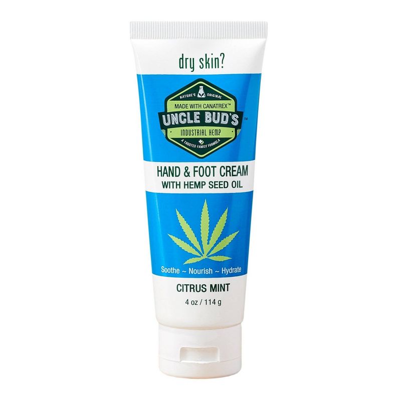 Uncle Bud&#39;s Hemp Hand and Foot Cream Citrus &#38; Mint - 4oz, 1 of 6