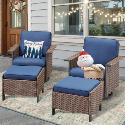 Buenhomino All-Weather Wicker Patio Sofa Conversation Set