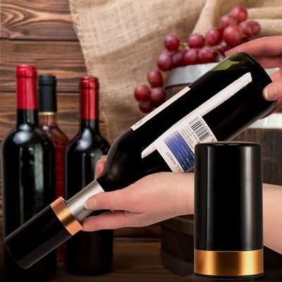 Black and Gold Automatic Vacuum Wine Saver with LED Display