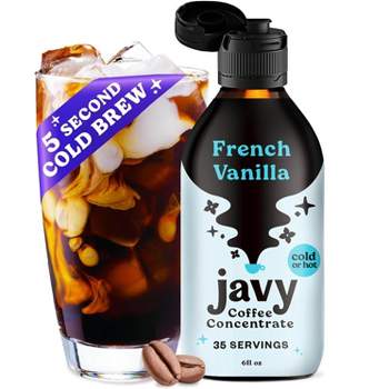 Javy Cold Brew French Vanilla Coffee Concentrate - Medium Roast, Unsweetened & Sugar-Free - 6oz