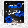 LunaLulinlk 4Pcs Blue Rose Shower Curtain - 2 of 4